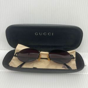 1円　サングラス グッチ　Gucci ヴィンテージ ケース付 メガネ　No.10-023-50