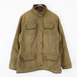 Barbour バブアー ユーティリティ オイルドジャケット アウター 英国 防寒 カーキ (レディース S相当) 中古 古着 N7025