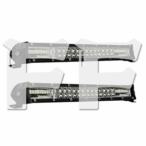 15インチ LED ワークライト 作業灯 120W SUV ATV ボート JEEP 車幅灯 建設機械 照明 12V/24V 6500W ホワイト 15C-120W 2個 新品