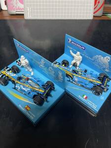 2台セット Michelin Renault R26 Alonso+Fisichella 1/43 Minichamps PMA ミシュラン ルノー アロンソ フィジチェラン