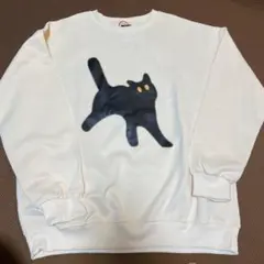 スウェット アプリコット 黒猫 クロネコ XL 【大人気】レディース