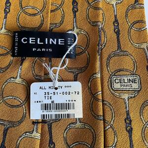 CELINE(セリーヌ) 土色ホースビットネクタイ 新品　未使用　タグ付き