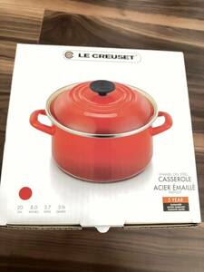 新品　未使用　 LE CREUSET ルクルーゼ キャセロール　20cm レッド　赤　両手鍋 鍋