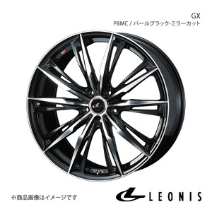 LEONIS/GX MAZDA3 BP系 4WD アルミホイール1本【16×6.5J 5-114.3 INSET40 PBMC(パールブラック/ミラーカット)】0039346