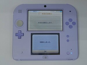 ユ■/Zこ8279　任天堂 NINTENDO 2DS　ニンテンドー2DS // 訳ありジャンク FTR-001 ラベンダー / 初期化済 保証無