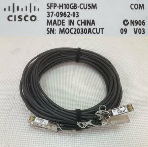 2168-O★Cisco 10Gb SFP+ケーブル★SFP-H10GB-CU5M / 37-0962-03★ケーブル長5ｍ★中古現状渡し4本セット★