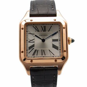 カルティエ サントス デュモンLM ブランドオフ CARTIER K18PG（ピンクゴールド） 腕時計 PG/クロコ革 中古 レディース