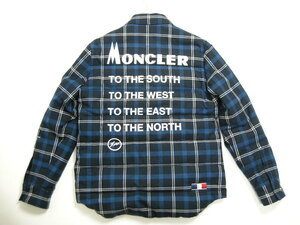 サイズ2■新品■モンクレールGEINIUS FRAGMENT MORANモラン/シャツ型ダウンジャケット/藤原ヒロシ/MONCLER/ジーニアス フラグメント/メンズ