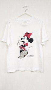 Roen　ロエン　ビンテージ　Tシャツ　ミニー　ダメージ加工　ホワイト　 ディズニー