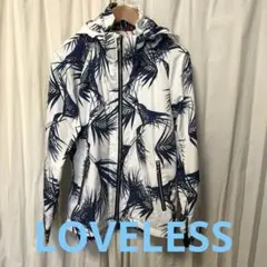 LOVELESS ナイロンジャケット　白×青