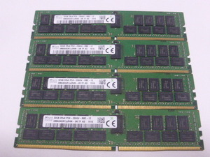 メモリ サーバーパソコン用 SK hynix DDR4-2666(PC4-21300) ECC Registered 32GBx4枚 合計128GB 起動確認済です HMA84GR7JJR4N-TF②