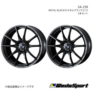 WedsSport/SA-25R シビック FL1 純正タイヤサイズ(225/35-19) ホイール2本セット【19×8.0J 5-114.3 INSET45 METAL BLACK/F】0073813×2