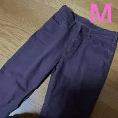 ダークパープル ★ スリムフィット デニムパンツ