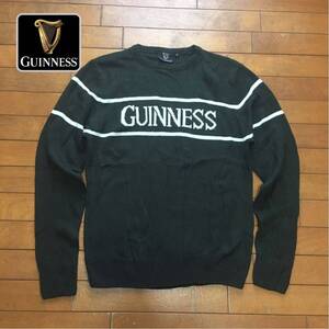 ★【 GUINNESS 】★ アクリル メンズ ロゴ編みセーター★サイズM★I-959