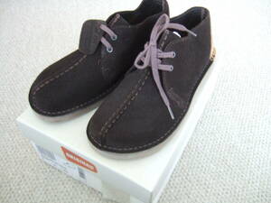 即決② ★ 新品未使用 ★ クラークス キッズ デザートトレック UK1(約20cm) clarks desert terk boy ブラウン スエード 子供用