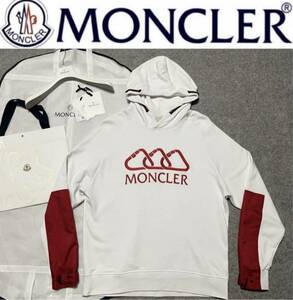 希少★国内正規モンクレール MONCLER カラビナ 刺 ロゴ デザイン プルオーバー パーカー 定価12万円♪