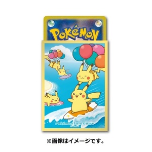 ポケモン　ポケモンカード デッキシールド　スリーブ なみのりピカチュウ＆そらをとぶピカチュウ　64枚　未開封　ポケモンセンター限定