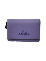 未使用 COACH 三つ折り財布 レザー パープル レディース CP260