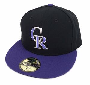 New Era ニューエラ MLB Colorado Rockies コロラド ロッキーズ ベースボールキャップ（ブラック/パ－プル）(7 1/4 57.7cm)【並行輸入品】