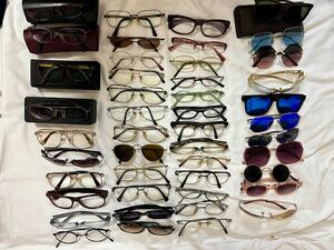 ブランド含 サングラス メガネ 46点セット まとめ ビンテージ 金張 大量【B&L Rayban Versace Trussardi Durban mila schon Takeo Kikuchi