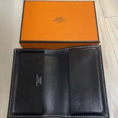 エルメス HERMES カードケース ステッチ ヴォーカリバー ノワール 黒