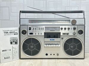 【動作品】レア！HITACHI 日立 TRK-8600RM FM/AM ラジオ カセットレコーダー ラジカセ 2ウェイ4スピーカー