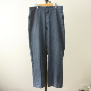 B485 90sビンテージ DICKIES ディッキーズ ワークパンツ■1990年代製 表記36インチ 874 ネイビー 紺色 アメカジ ストリート 古着 激安 希少