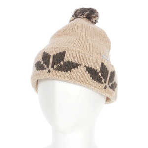 未使用品 ディースクエアード DSQUARED2 22AW Snowflake Beanie ニットキャップ 帽子 UNI ベージュ S82KN0083 国内正規 レディース