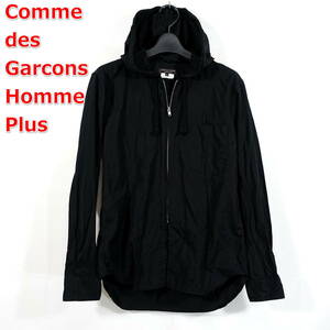 【良品】コムデギャルソンオムプリュス　春夏　シャツパーカー　COMME des GARCONS Homme Plus　サイズＸＳ　黒