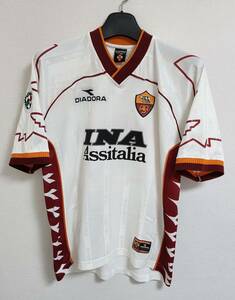 99-00 ASローマ Roma(A) #10 トッティ TOTTI 半袖 diadora セリエA仕様 M