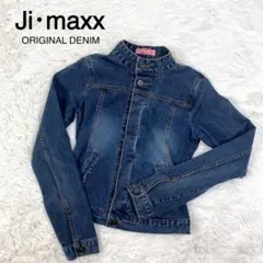 【Mサイズ】Ji・maxx 比翼ボタン デニムジャケット