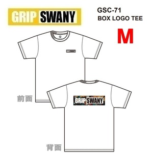 GRIP SWANY グリップスワニー ボックスロゴＴシャツ ホワイト M　GSC-71　メンズ　アウトドア　キャンプ