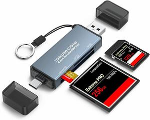 SDカードリーダー USB Type C SD [ USB3.0 / Type C / 3-in-1 ] カードリーダー