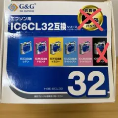 G&G インクカートリッジ　エプソン用IC 6 CL 32互換