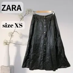 ZARA ザラ スカート 薄手 ブラック 春夏秋 XSサイズ　b142