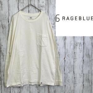 RAGEBLUE★レイジブルー★メンズ コットン 長袖Tシャツ★サイズM　85-46