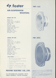 Foster FW-162/FW-202のカタログ フォスター 管2448