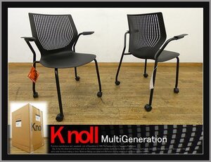 ◆FX553◆未使用品◆Knoll ノール◆マルチジェネレーション スタッキングベース◆2脚◆黒 オニキス◆デスクチェア◆キャスター付◆オフィス