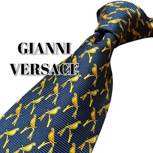 ★GIANNI VERSACE★　ネイビー系　総柄　イタリア製