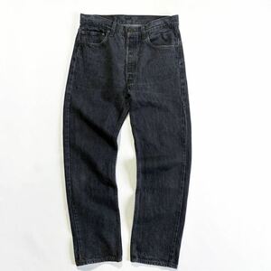 良好☆90s USA製 Levis 501 黒 W32L30 ブラック 先染め ビンテージ リーバイス 501 ゴールデンサイズ ボタン裏653 検索 80s