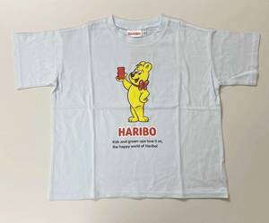 新品 130 ★ コストコ HARIBO ハリボー 半袖 Tシャツ ゴールドベア サックスブルー 水色 キッズ ジュニア キャラクター オーバーサイズ