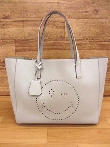 美品 アニヤハインドマーチ EBURY SHOPPER WINK SMILY トートバッグ ウィンク スマイリー