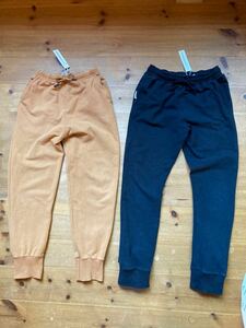 オランダMINGOミンゴキッズスウェットパンツ8-10y 130サイズhoney comb裏起毛&black slimfit joggerの2枚