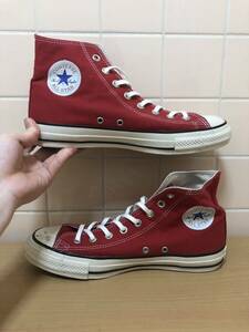 1円 ★ CONVERSE コンバース ALL STAR US HI オールスター US ハイ スニーカー 1SD420 サイズUS9 27.5cm レッド　FK