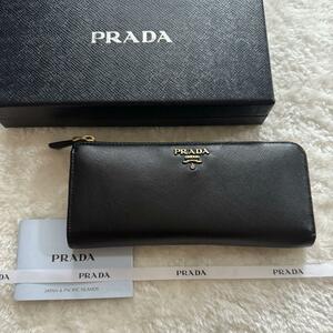 【美品】 148 PRADA プラダ L字ファスナー 長財布