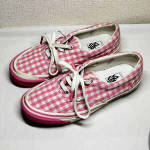 VANS バンズ　COMME des GARCONS GIRL コムデギャルソンガール　ローカットスニーカー 24cm レディース ピンク×ホワイト　レディース　靴