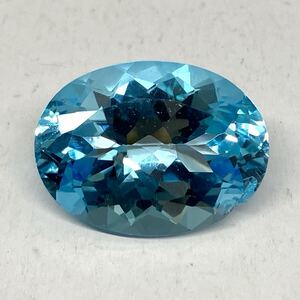 1円〜!!ソ付!!（天然ブルートパーズ20.09ct）j ◎約19.8×14.7mm ルース 裸石 宝石 ジュエリー jewelry blue topaz DC3/DC3 w4 め28