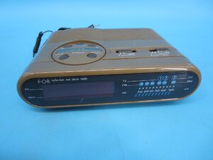 DOSHISHA CORPORATION　ラジオ　F.O.B CLOCK RADIO　 FM/AM 　クロック ラジオ　横18㎝　ドウシシャ　現状品　（中　DOS2　