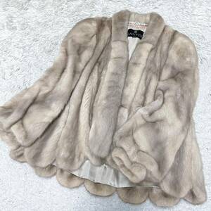 LANVIN ランバン SAGA ROYAL サガロイヤル サファイアミンク MINK リアルファー ケープコート ハーフコートジャケット 金タグ サイズ11