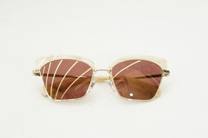 美品Oliver Peoplesオリバーピープルズ × Alain Mikli Parisアランミクリ ALOUETTE Sunglasses サングラス メガネ A04005 金801O▲